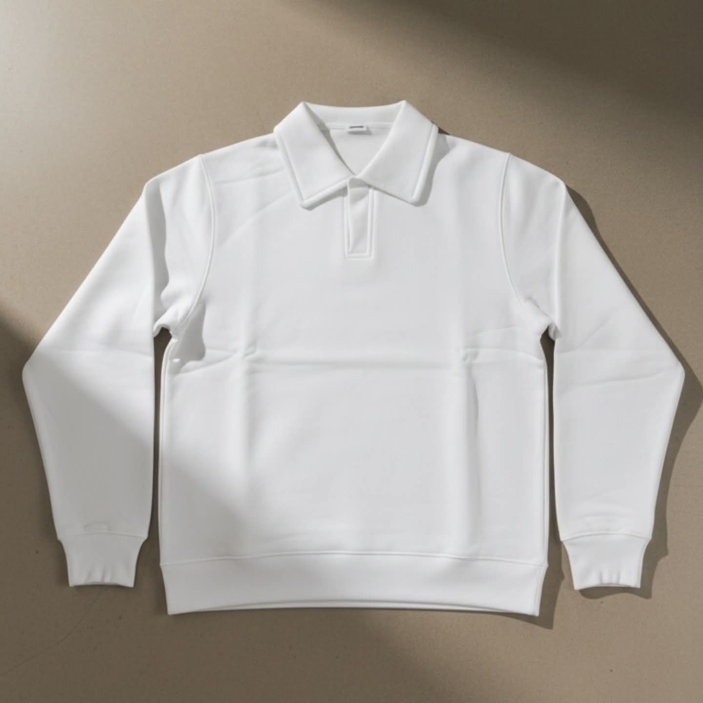 Premium Long Sleeve Polo Sweatshirt – Classic Fit